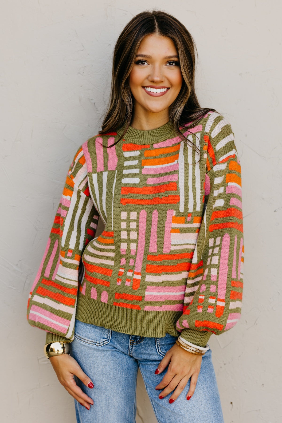 The Janice Abstract Knit Sweater