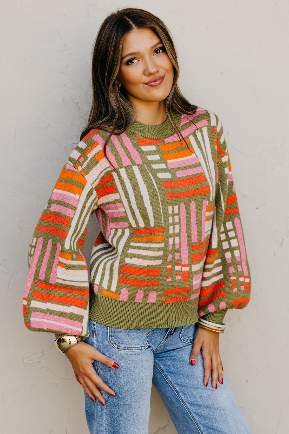 The Janice Abstract Knit Sweater