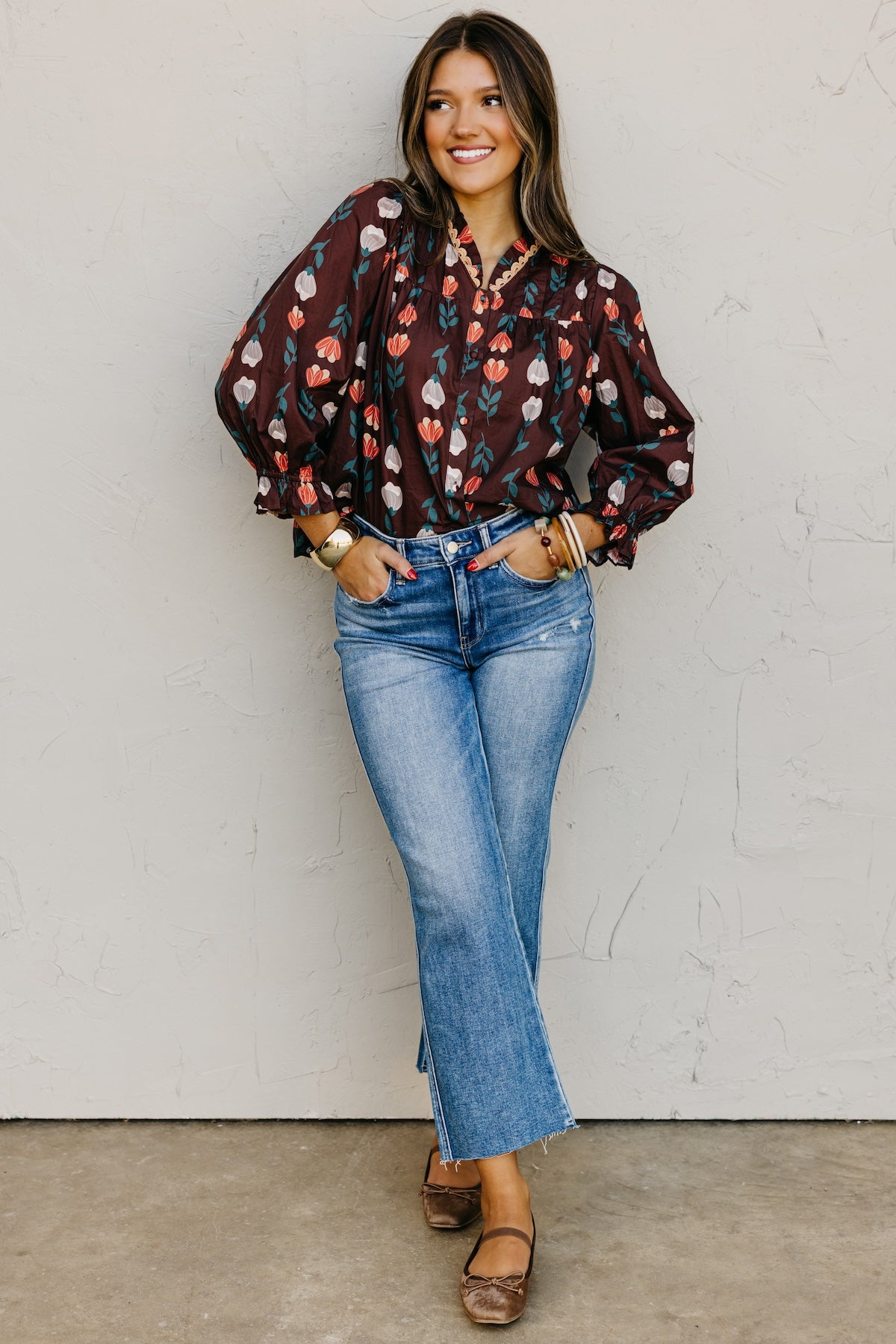 The Sellers Floral Woven Top