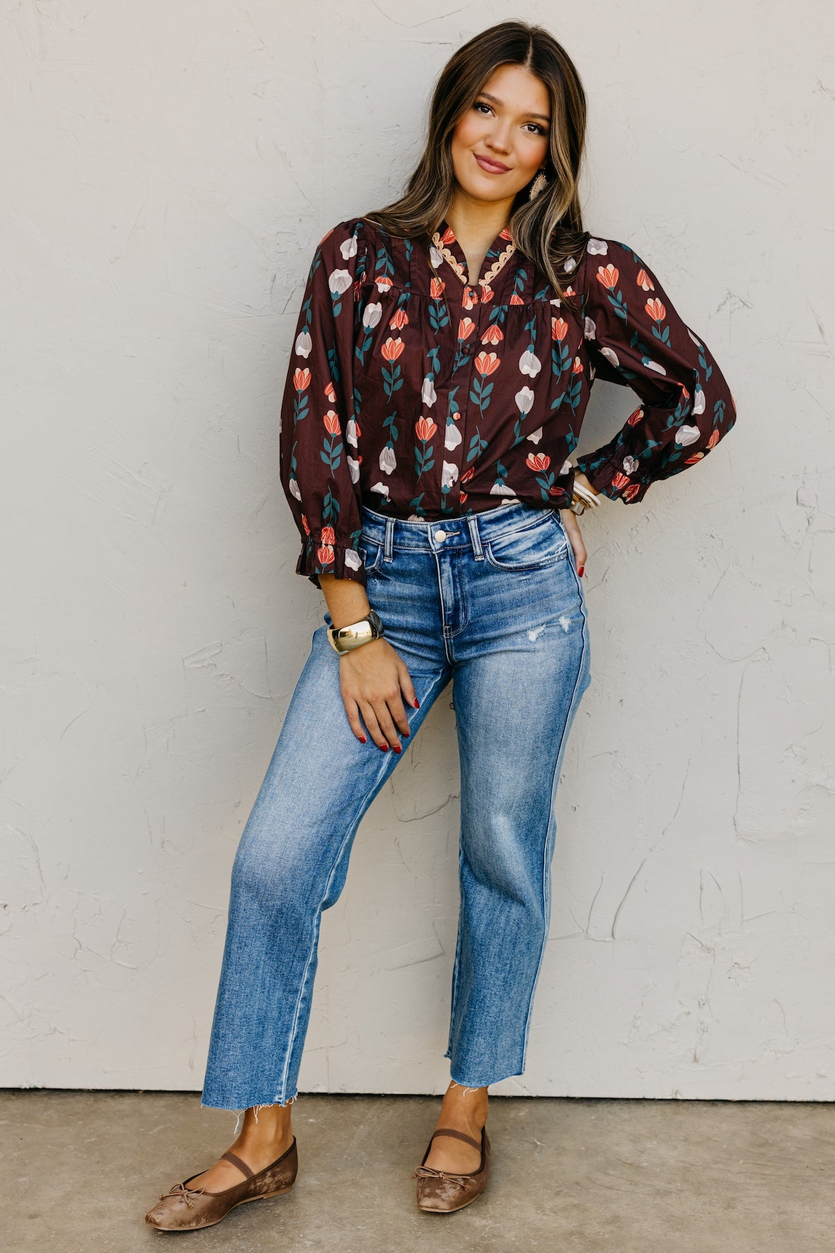 The Sellers Floral Woven Top