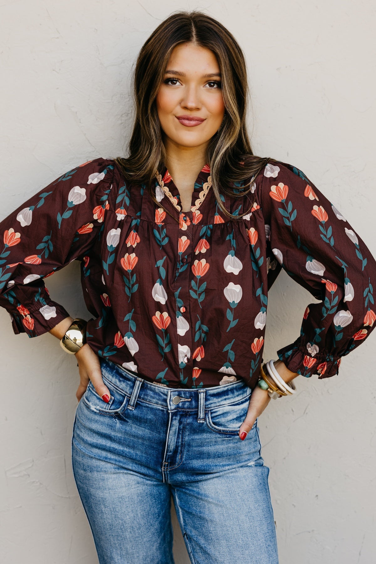 The Sellers Floral Woven Top