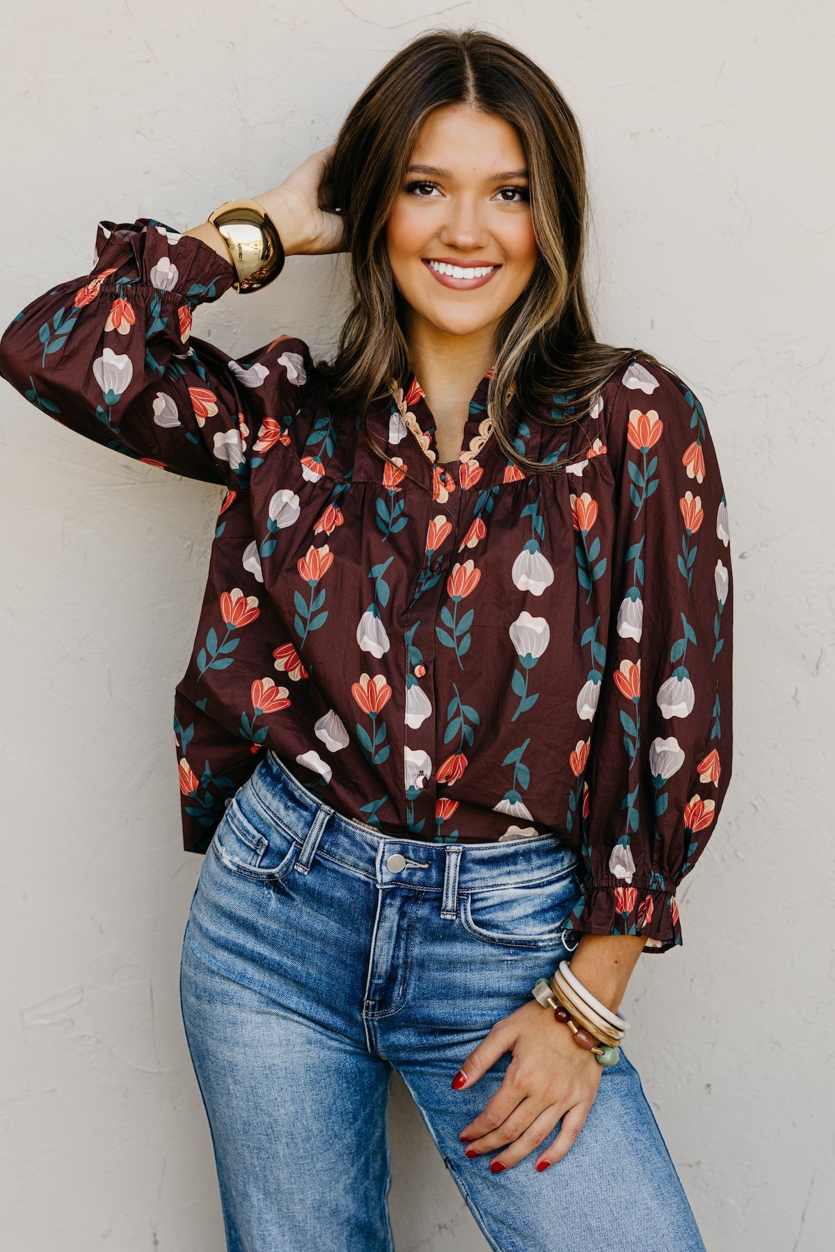 The Sellers Floral Woven Top