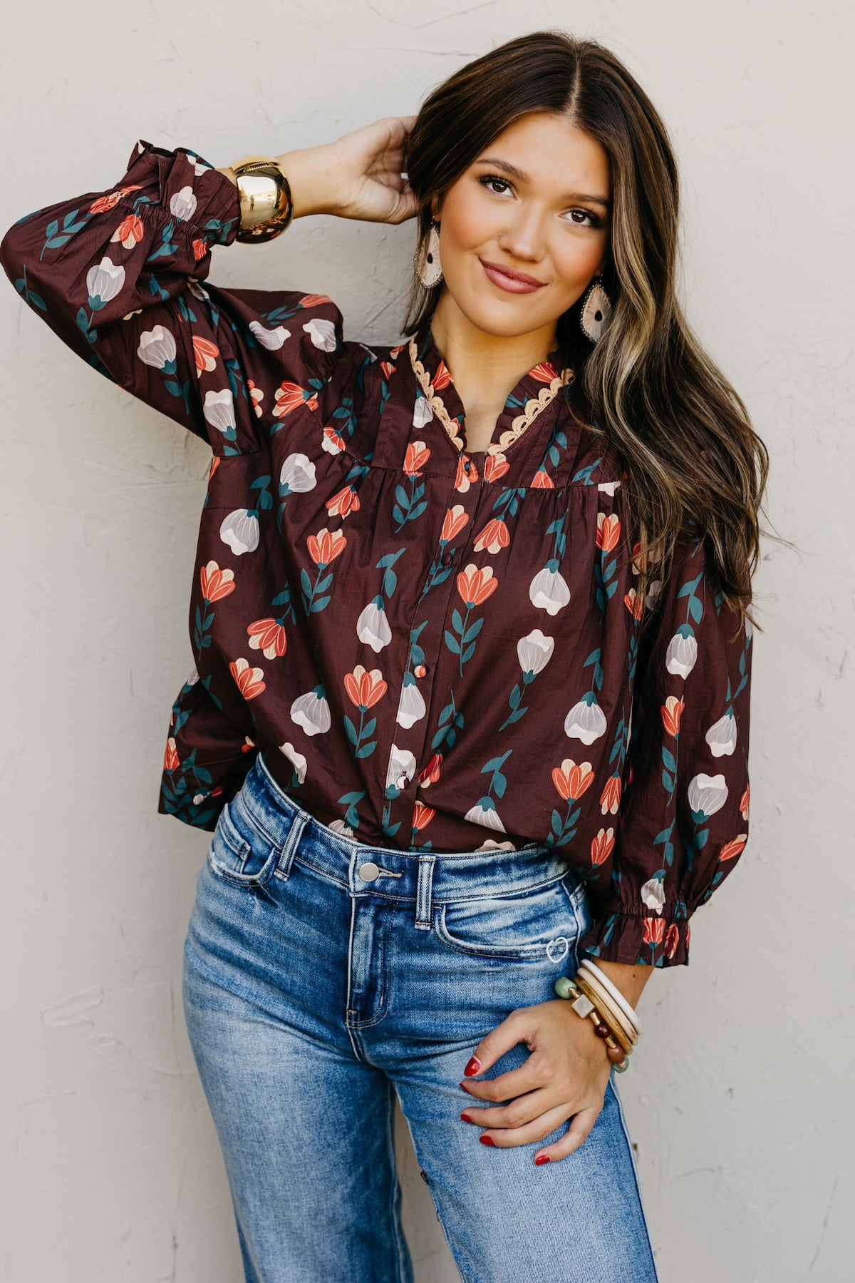 The Sellers Floral Woven Top
