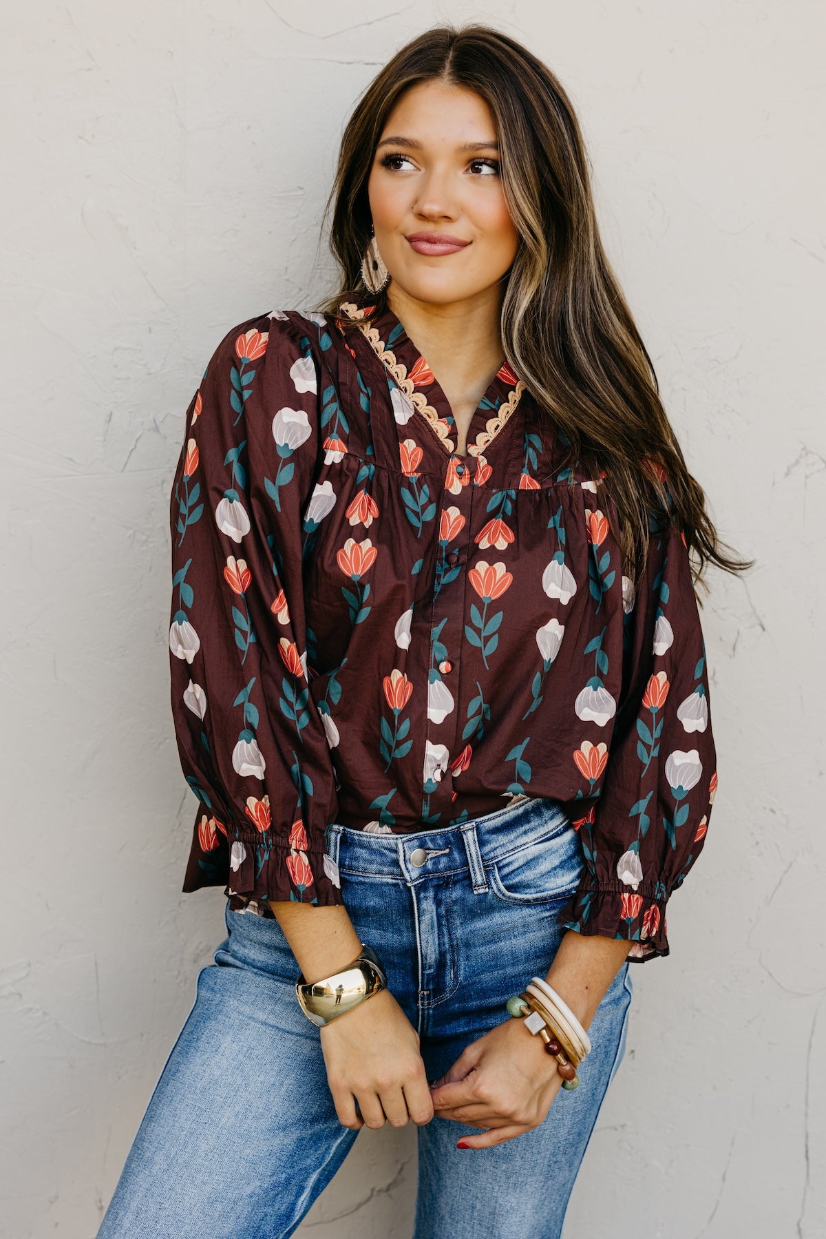 The Sellers Floral Woven Top