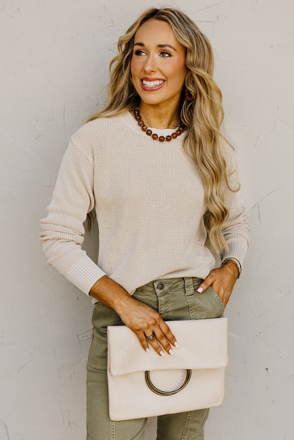 The Crosby Chunky Waffle Knit Sweater