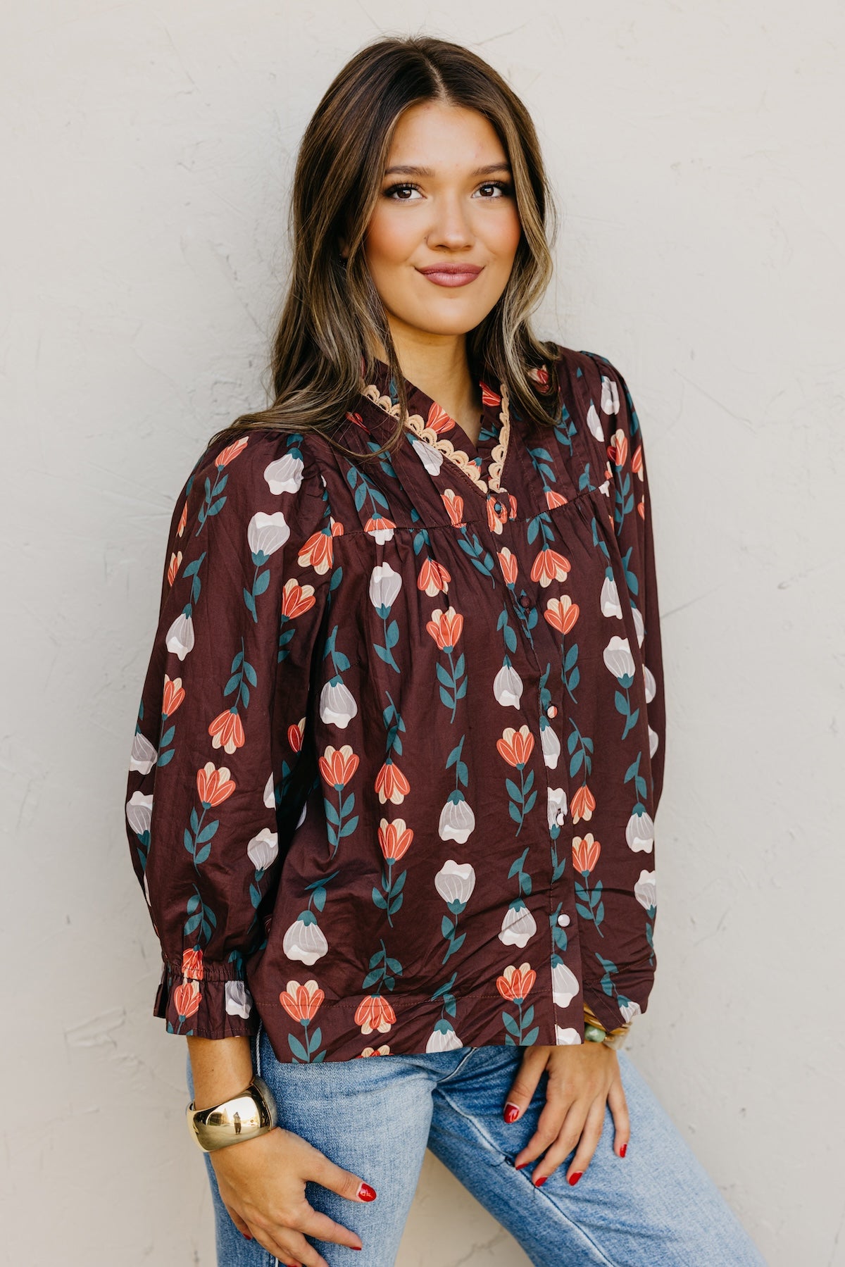 The Sellers Floral Woven Top