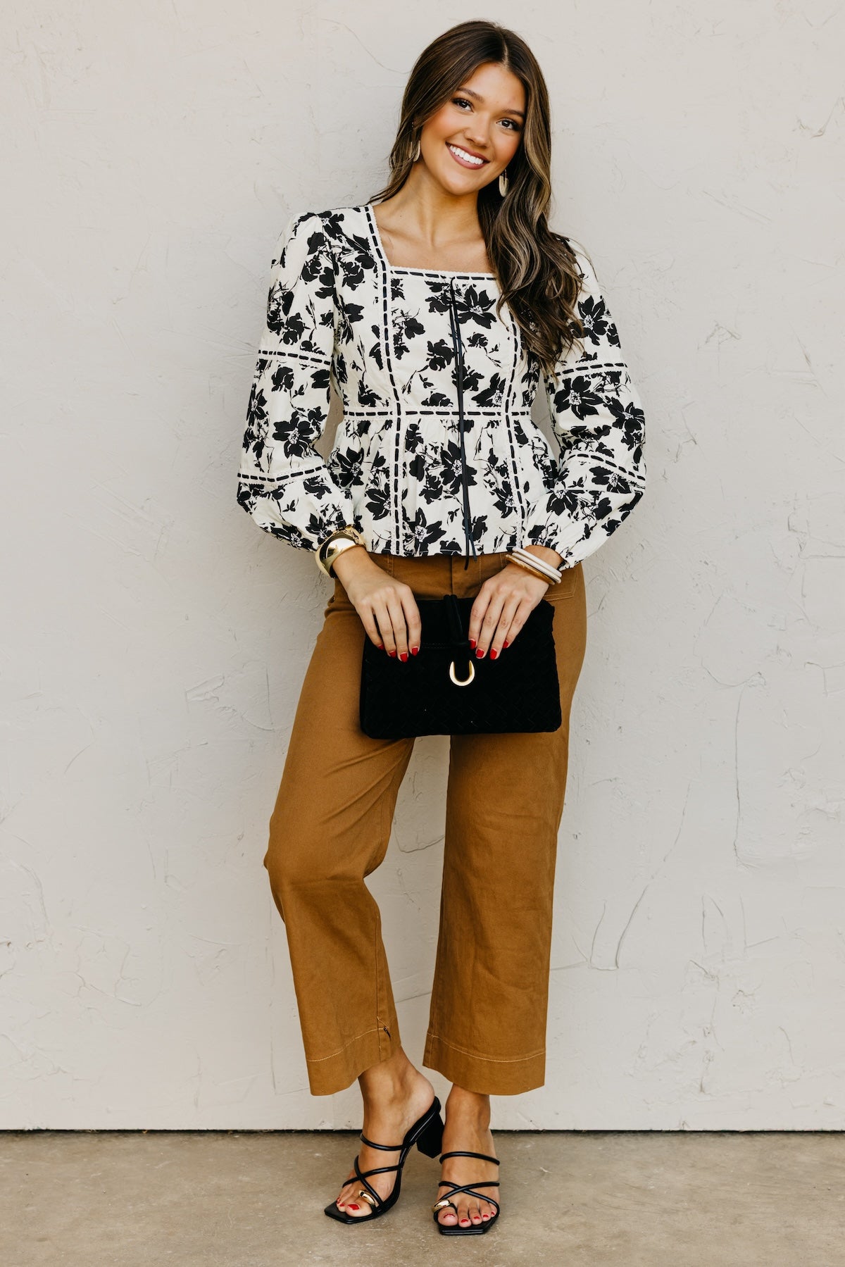 The Sanders Floral Woven Top