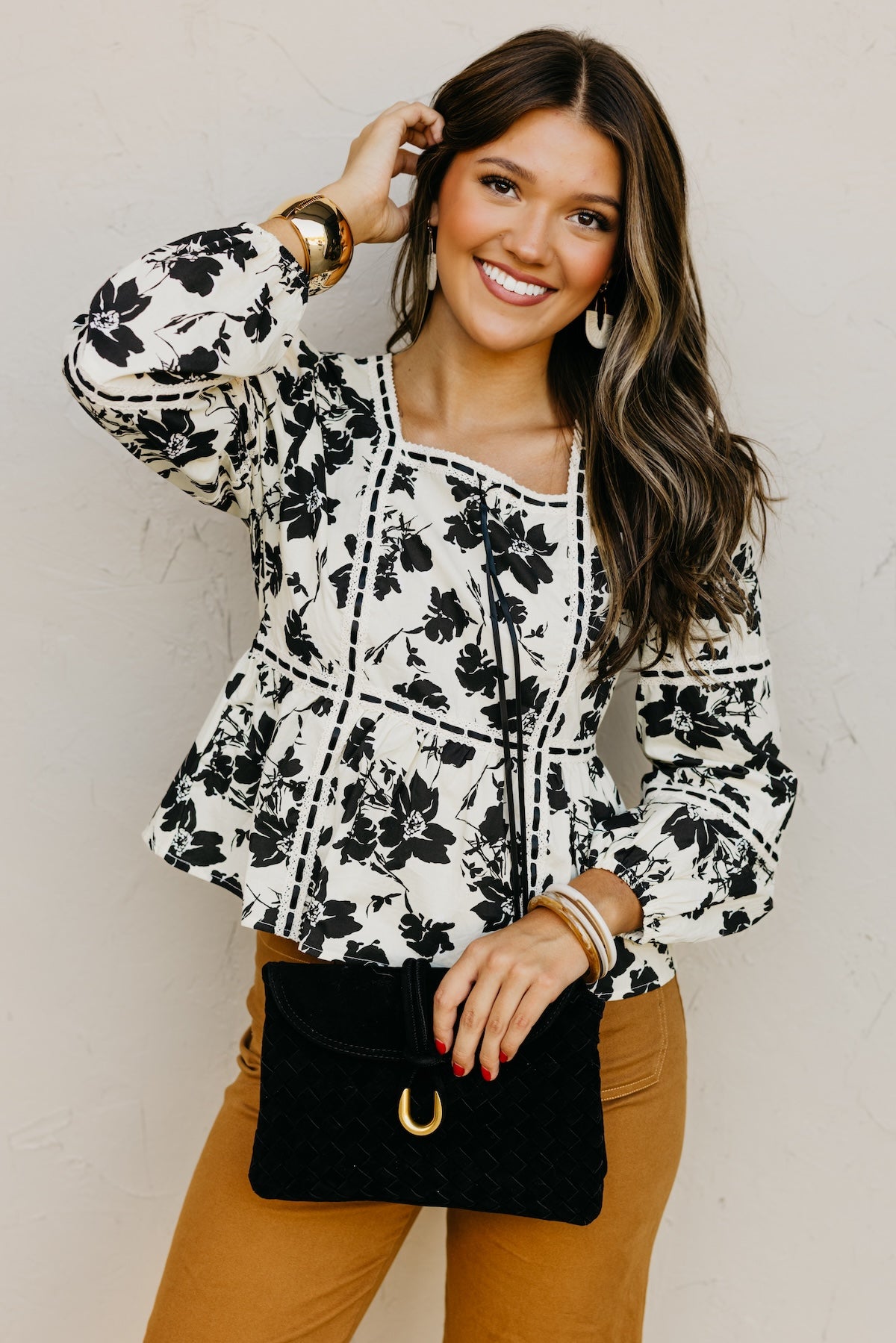 The Sanders Floral Woven Top