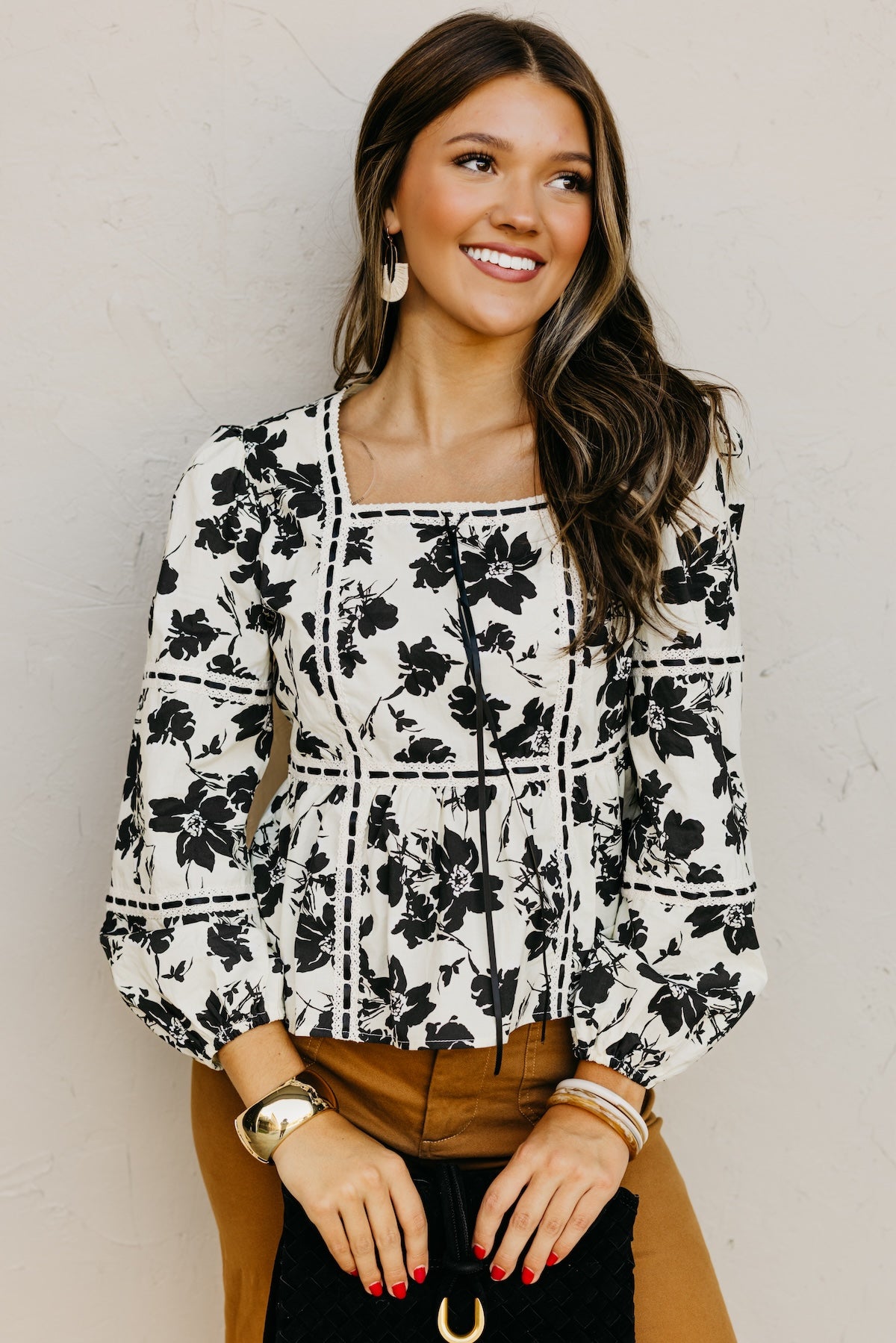 The Sanders Floral Woven Top