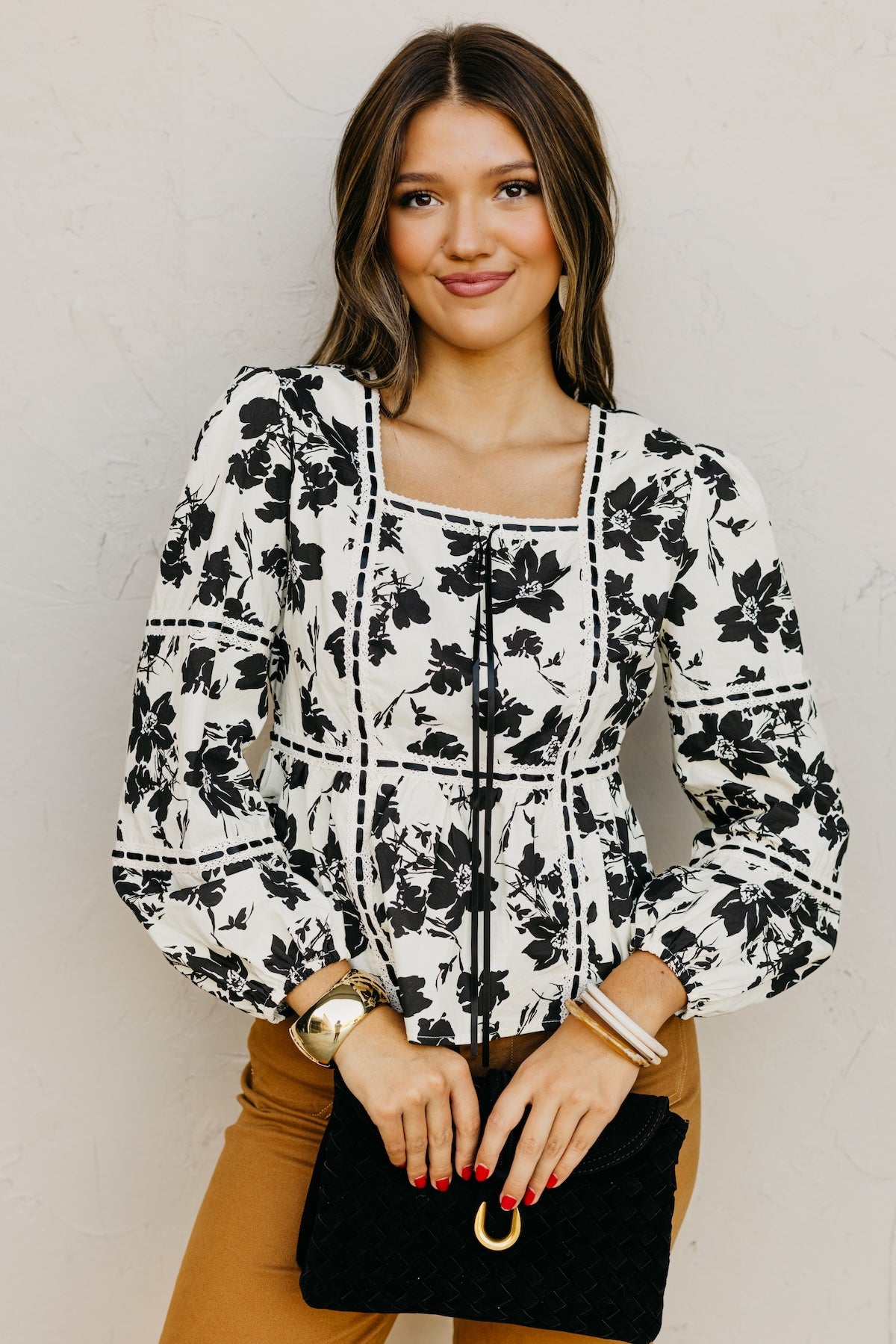 The Sanders Floral Woven Top