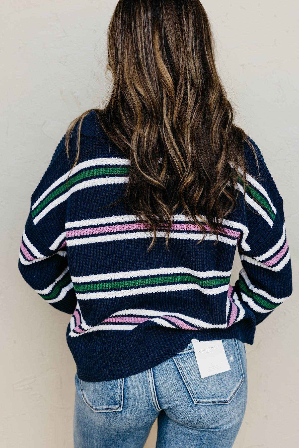 The Joanie Collared Stripe Sweater