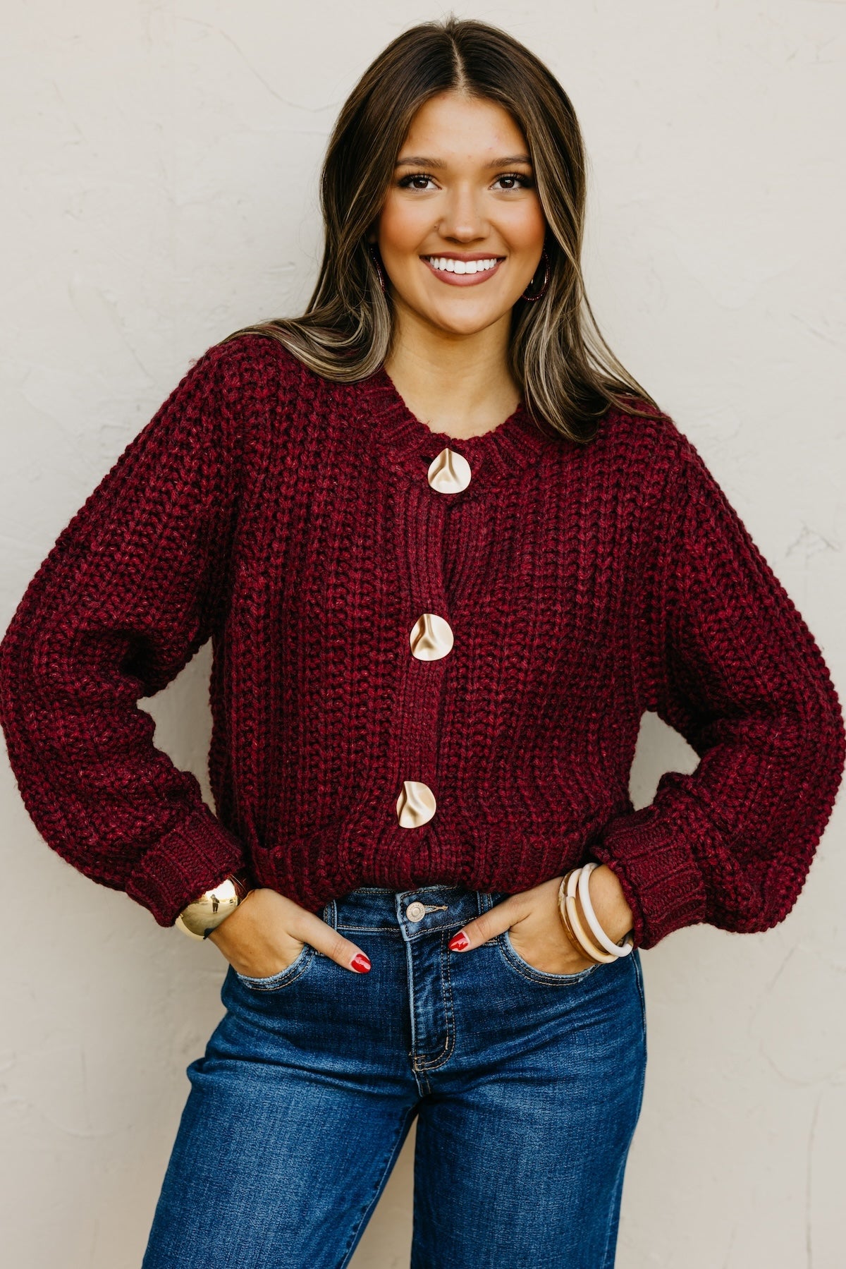 The Norma Chunky Knit Sweater Cardigan
