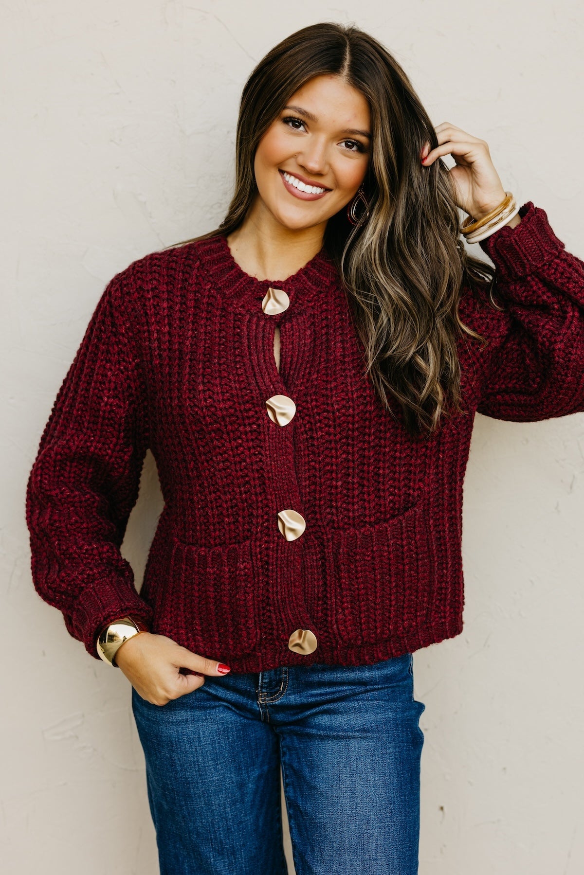 The Norma Chunky Knit Sweater Cardigan
