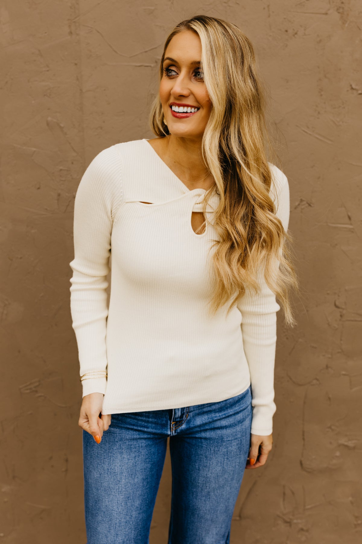 The Easton Twist Ribbed Sweater  - FINAL SALE