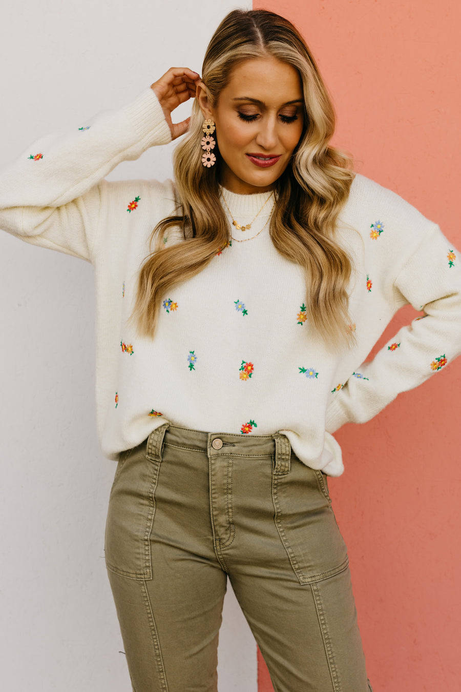 The Rocco Embroidered Floral Sweater
