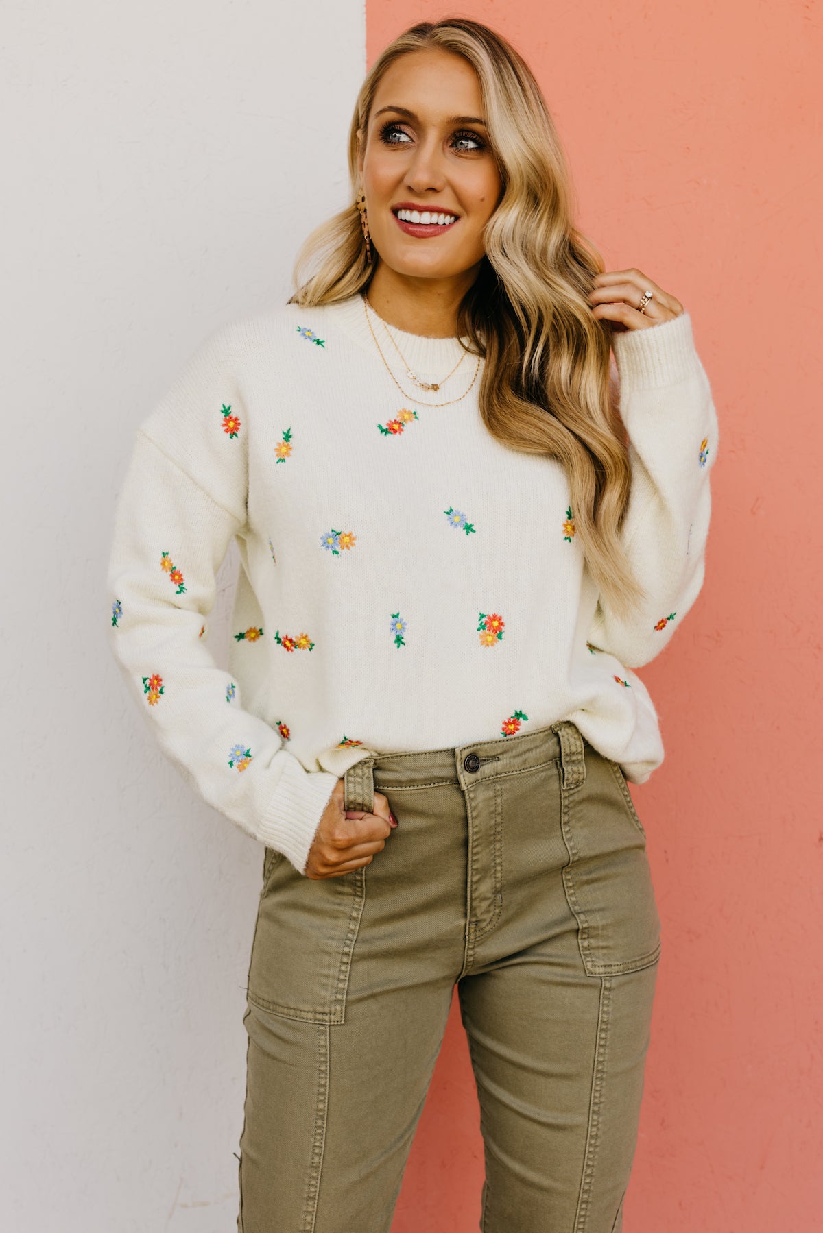 The Rocco Embroidered Floral Sweater