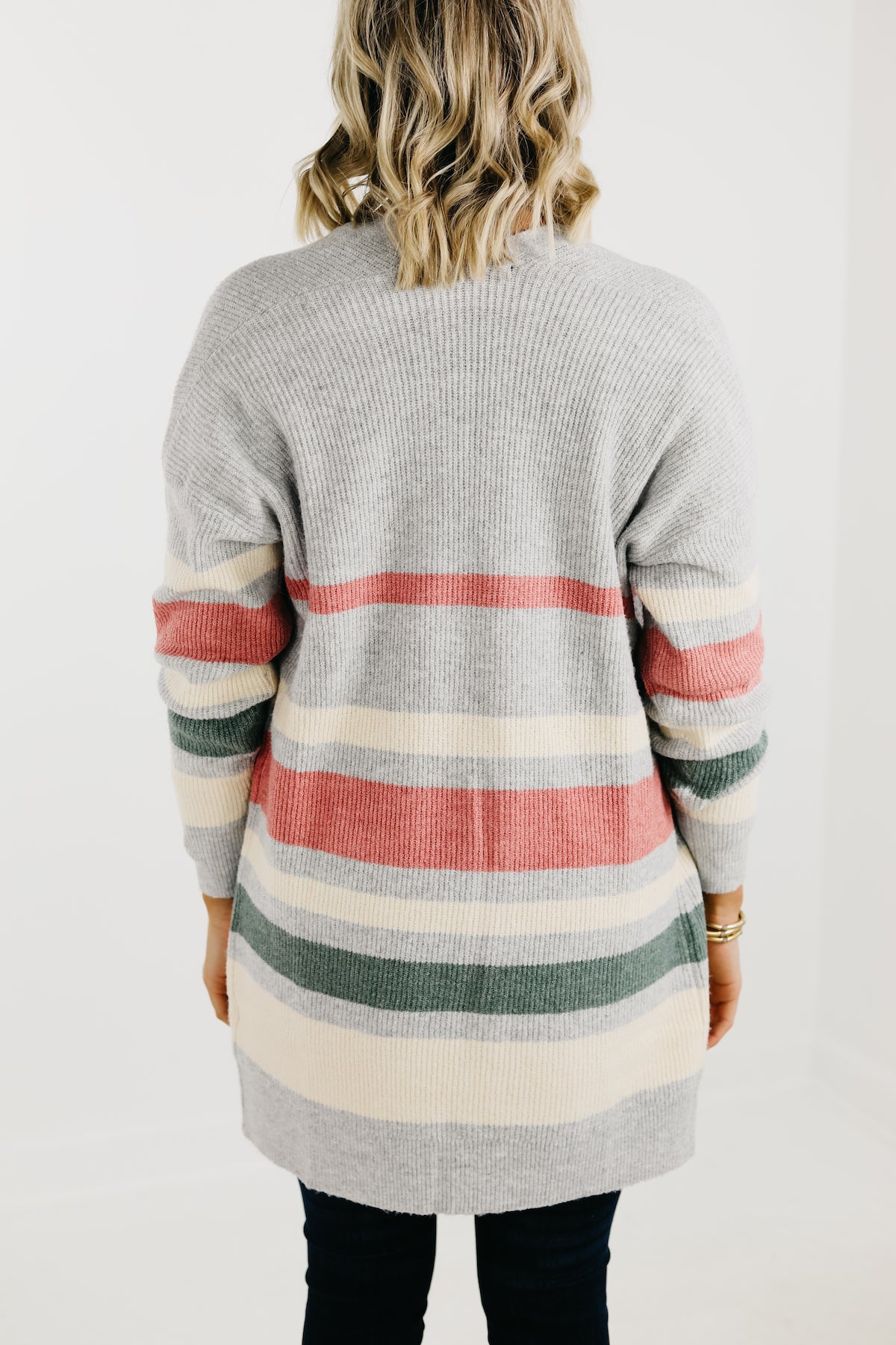 The Tesla Longline Striped Cardigan