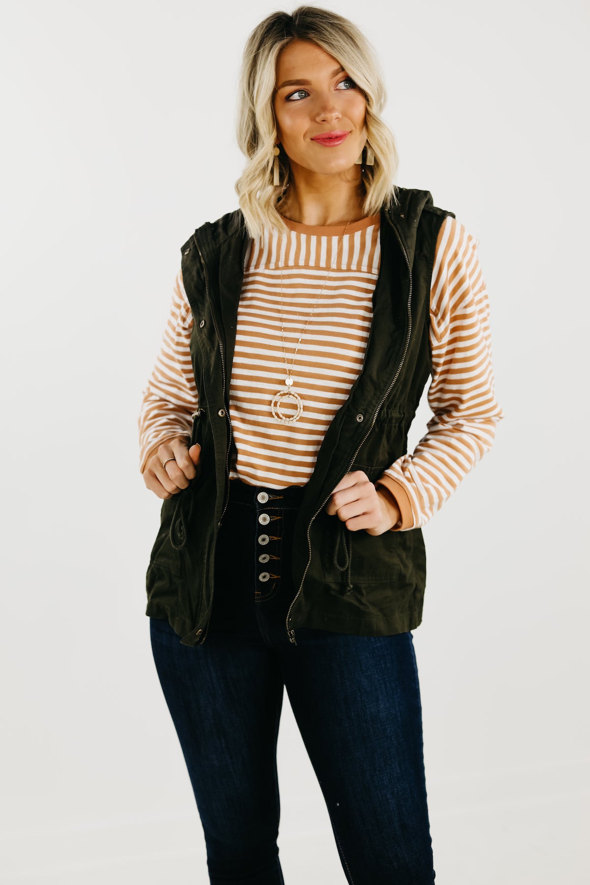 The April Sleeveless Utility Jacket