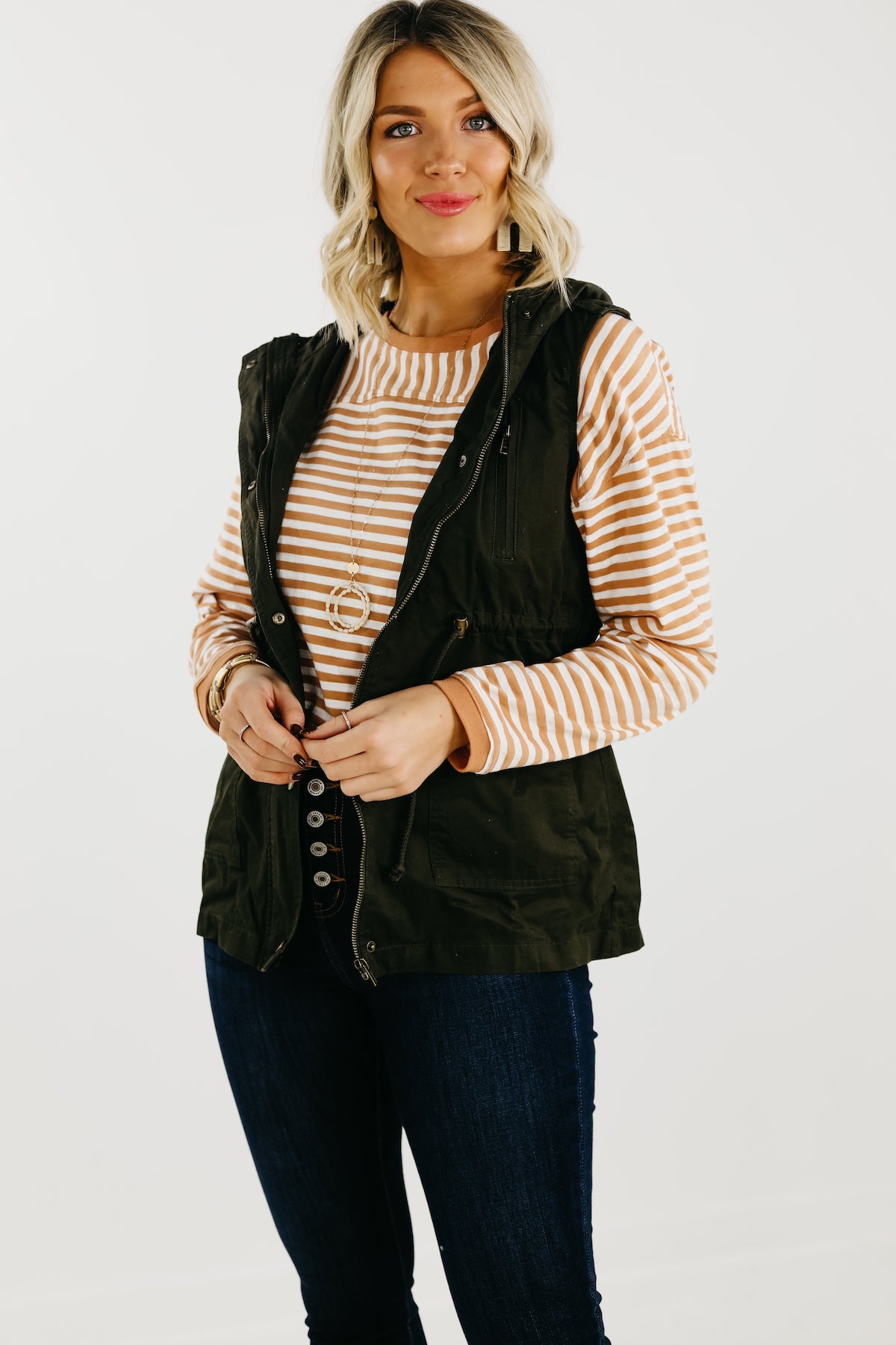 The April Sleeveless Utility Jacket