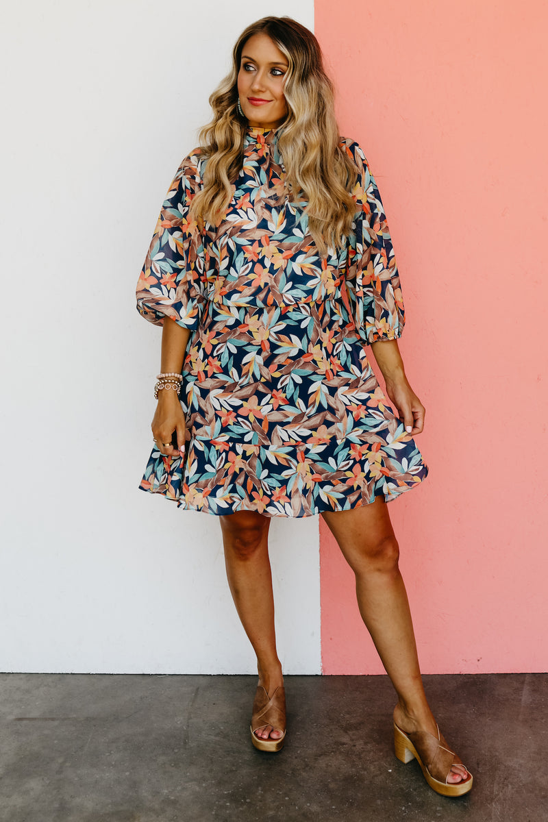 The Baylee Sheer Floral Midi Dress