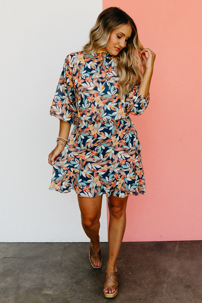 The Baylee Sheer Floral Midi Dress