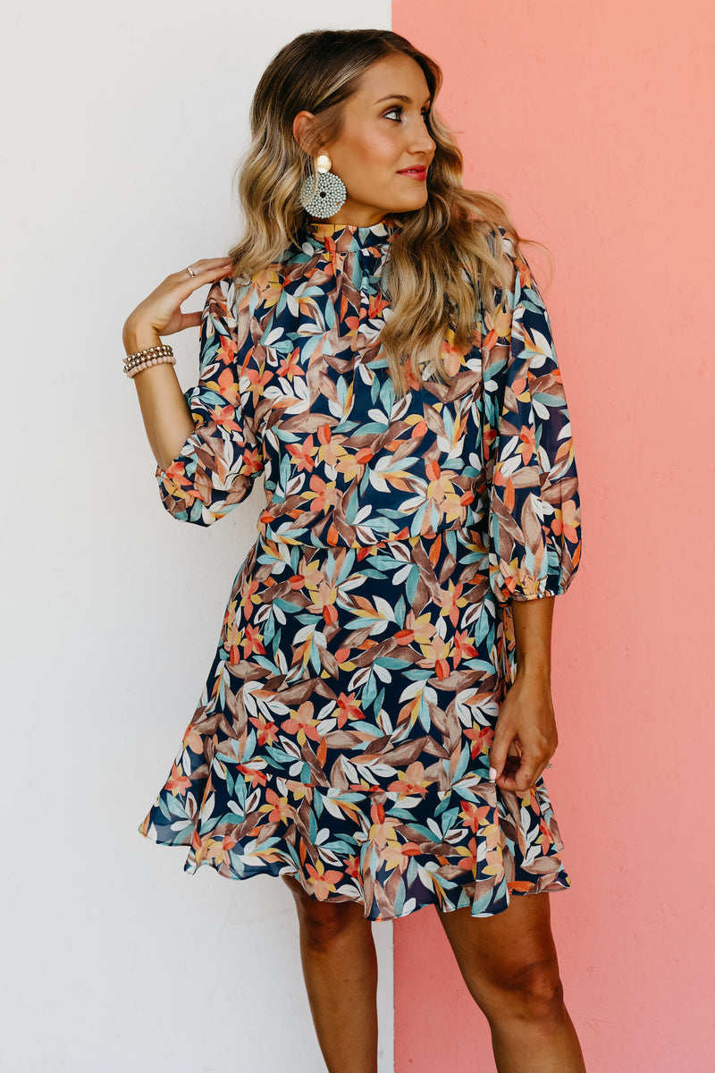 The Baylee Sheer Floral Midi Dress