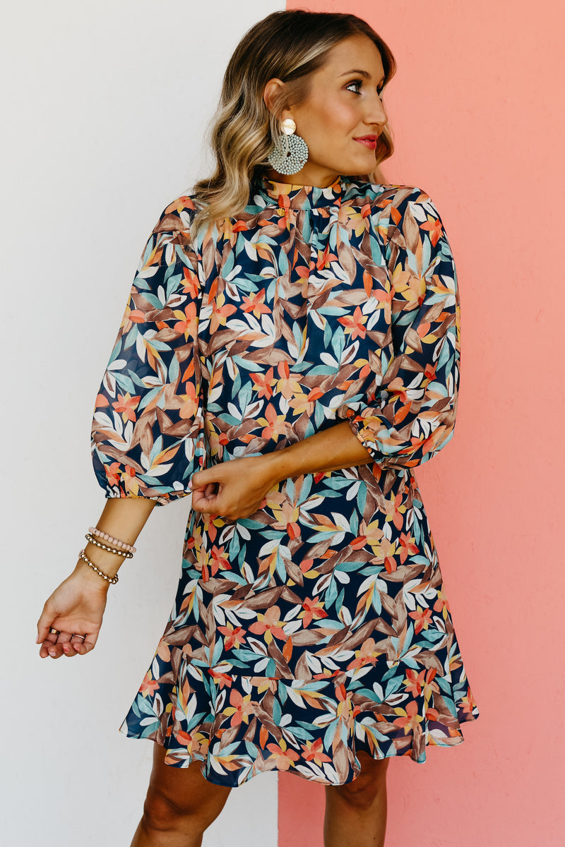 The Baylee Sheer Floral Midi Dress