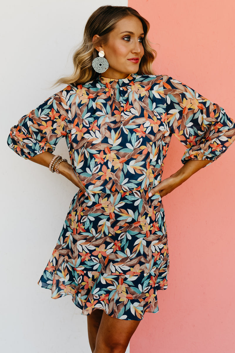 The Baylee Sheer Floral Midi Dress