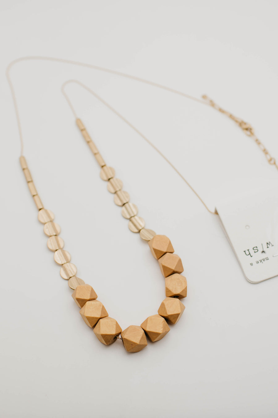 The Fatima Wood Bead Necklace