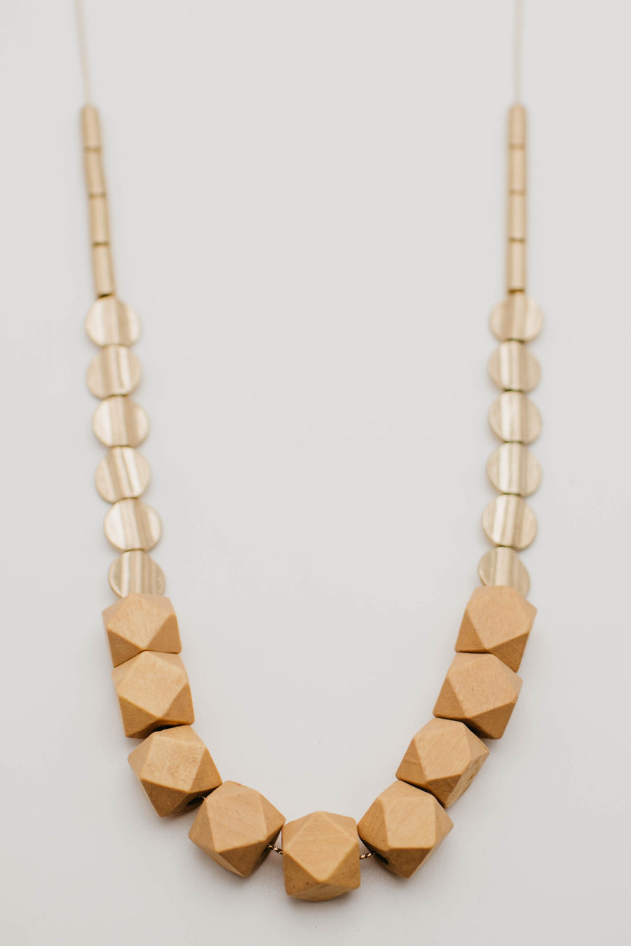 The Fatima Wood Bead Necklace