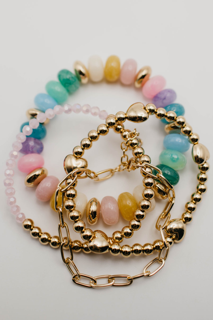The Sammie Marble Bracelet Stack Set