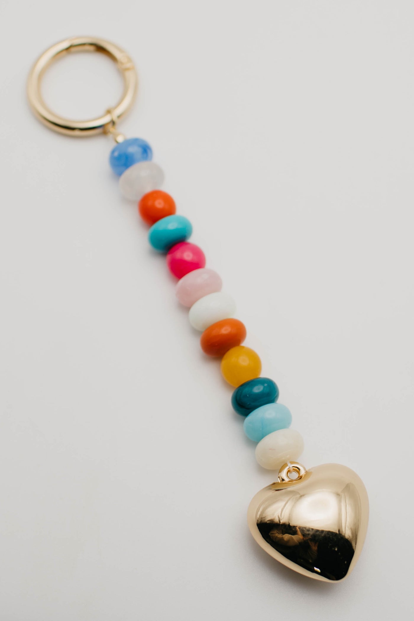 The Marble Bead Heart Bag Charm