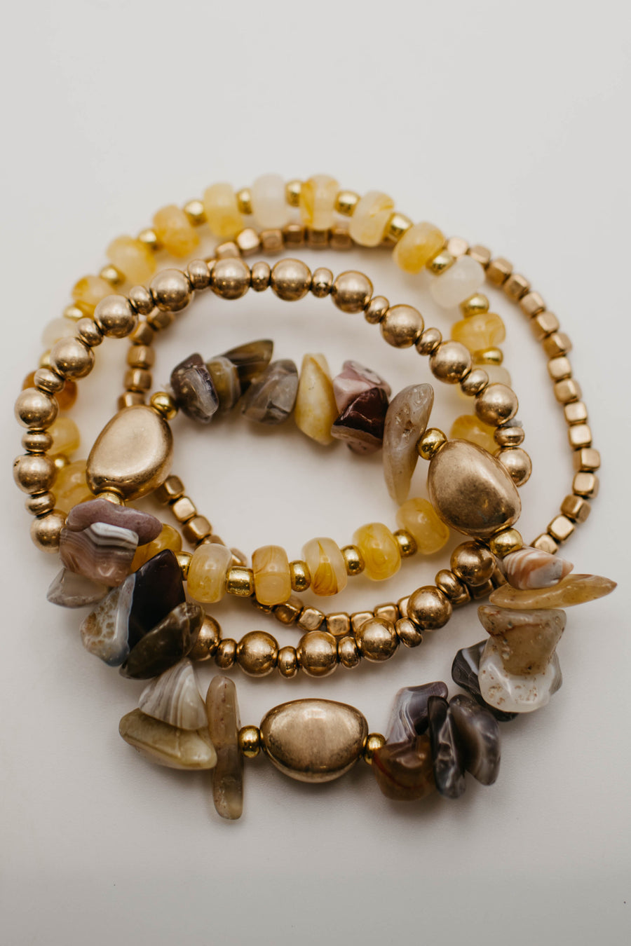 The Baylen Stone Stretch Bracelet Set