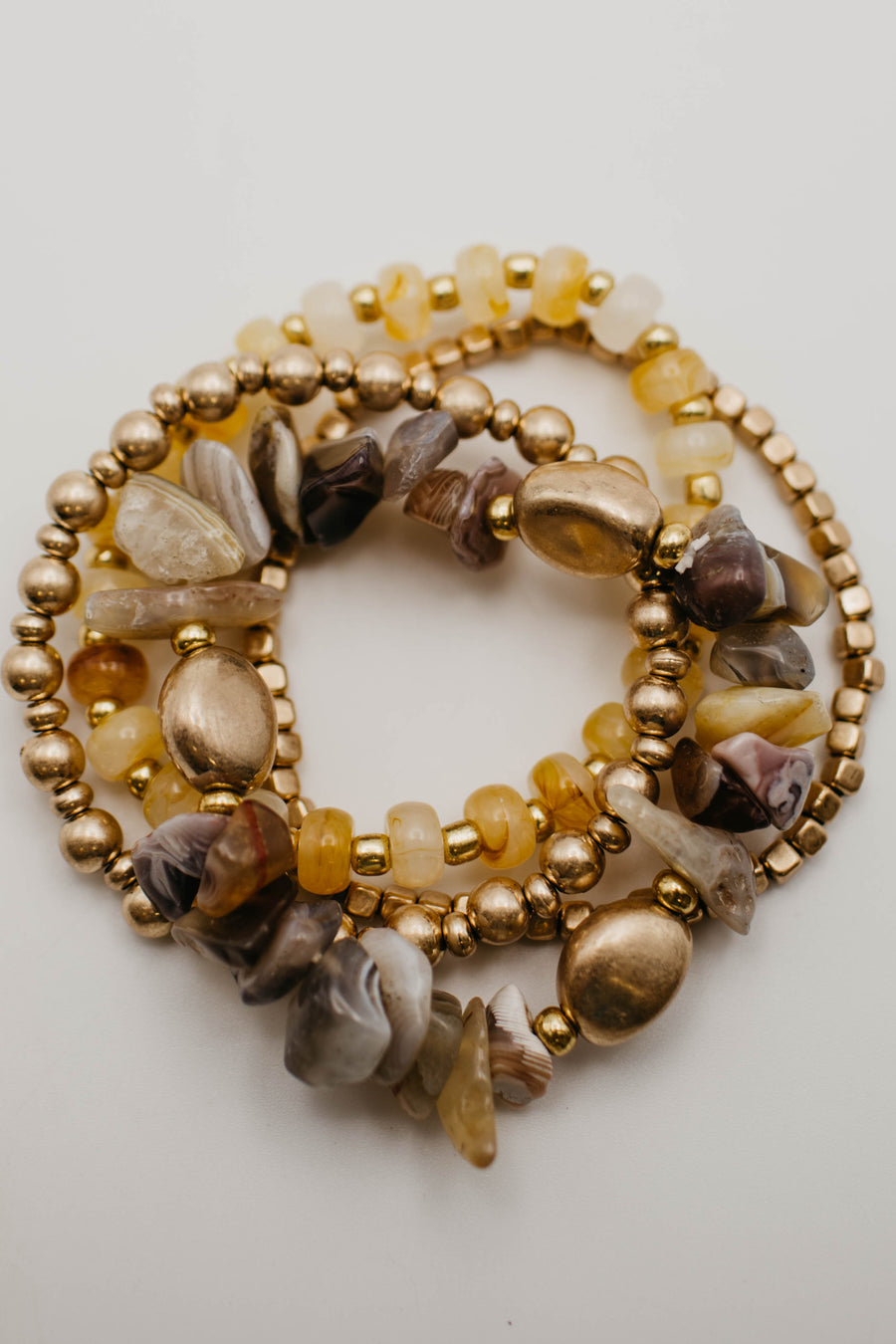 The Baylen Stone Stretch Bracelet Set