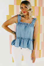 The Jayde Chambray Tank Top - FINAL SALE