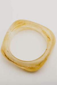 The Ebony Marble Acrylic Bangle Bracelet