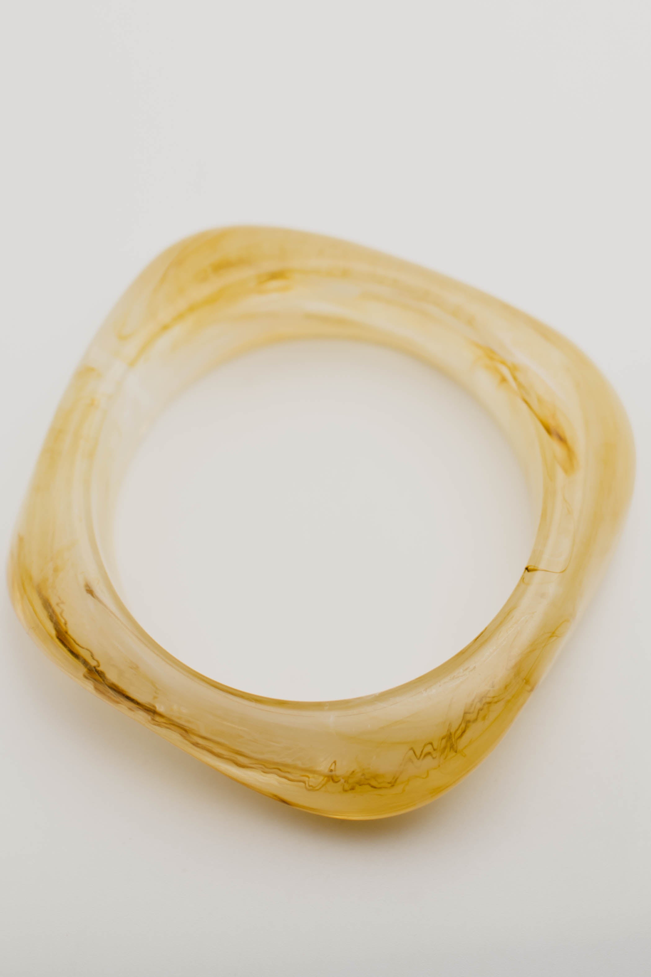The Ebony Marble Acrylic Bangle Bracelet