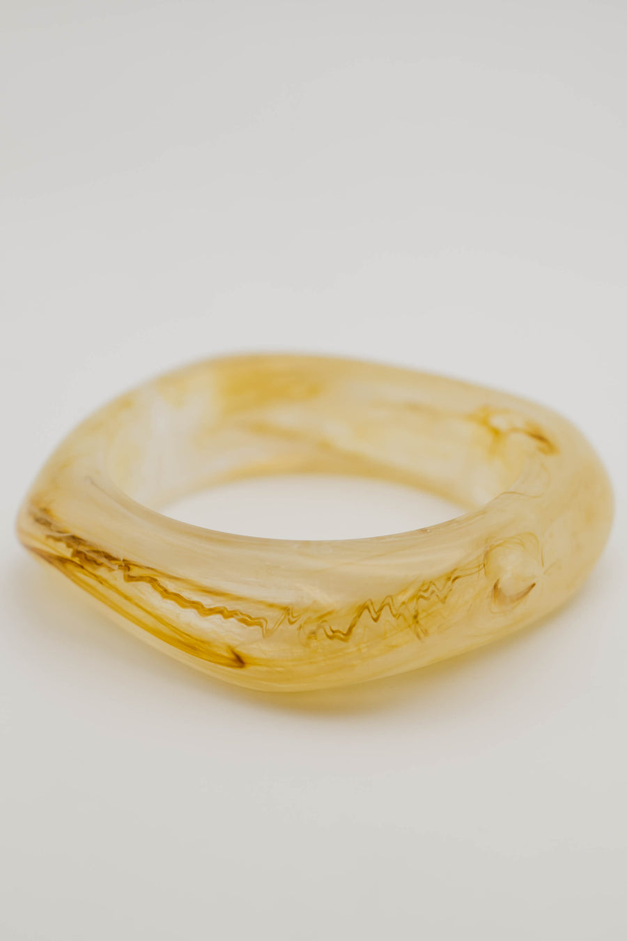 The Ebony Marble Acrylic Bangle Bracelet