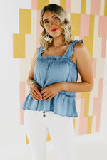 The Jayde Chambray Tank Top - FINAL SALE