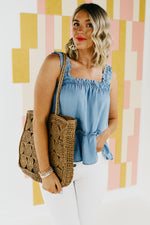 The Jayde Chambray Tank Top - FINAL SALE