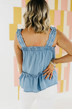 The Jayde Chambray Tank Top - FINAL SALE