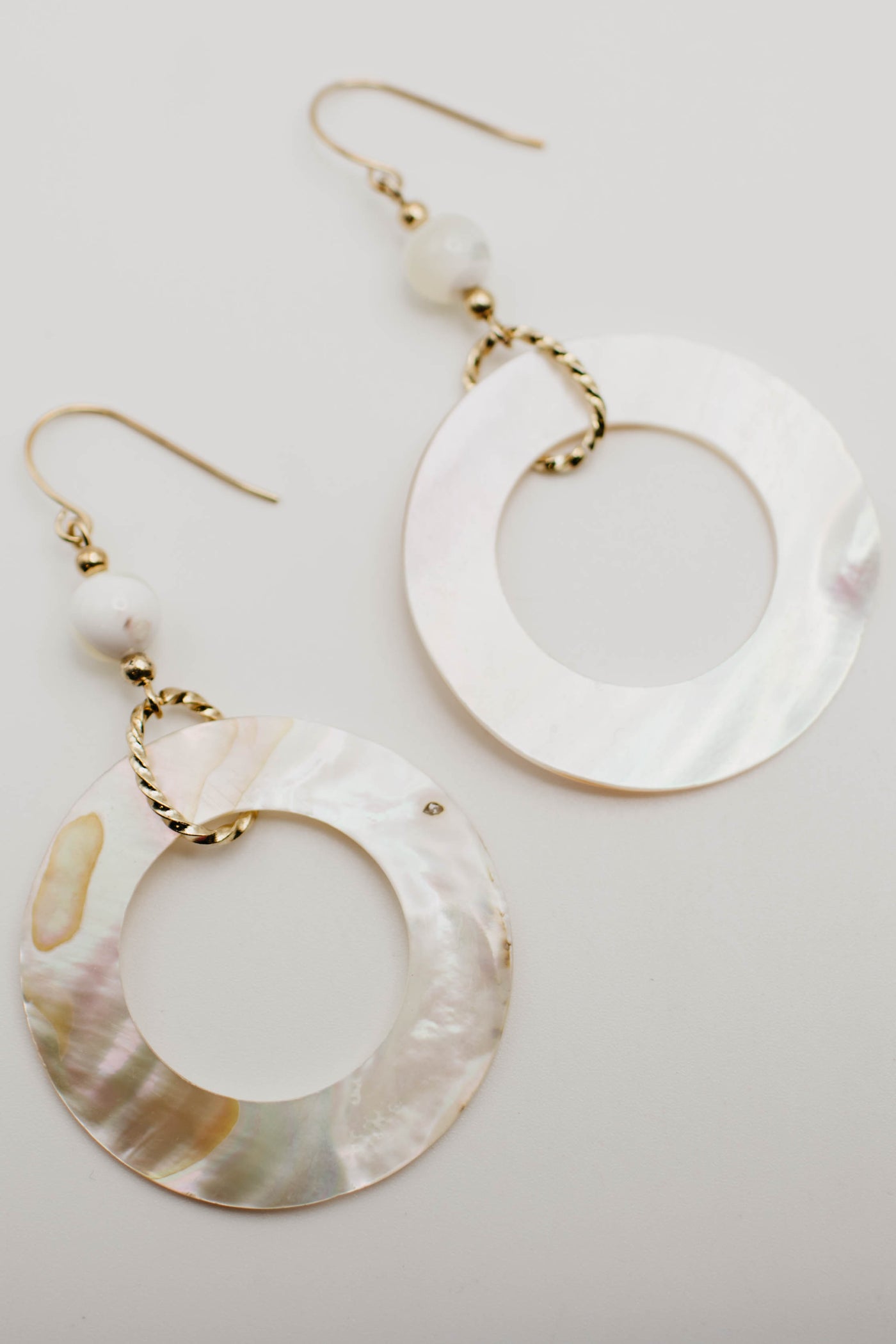 The Melanie Mother of Pearl Shell Earring