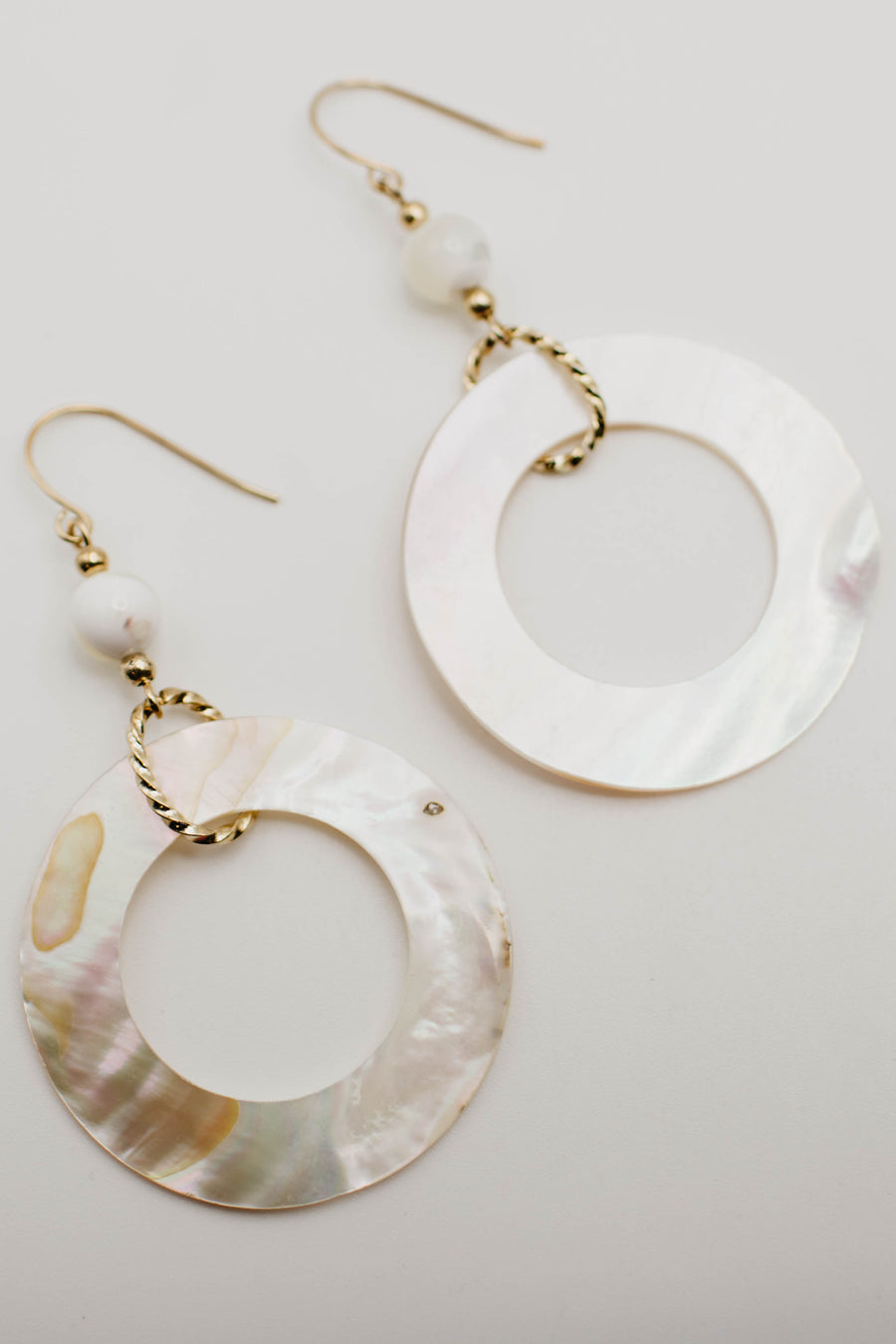 The Melanie Mother of Pearl Shell Earring