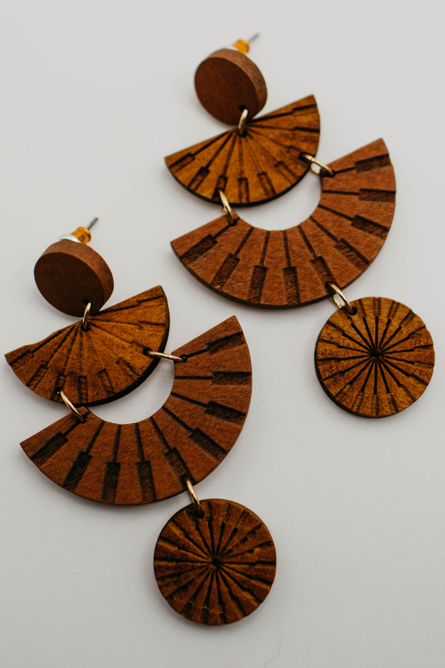 The Timmy Geo Wooden Earring