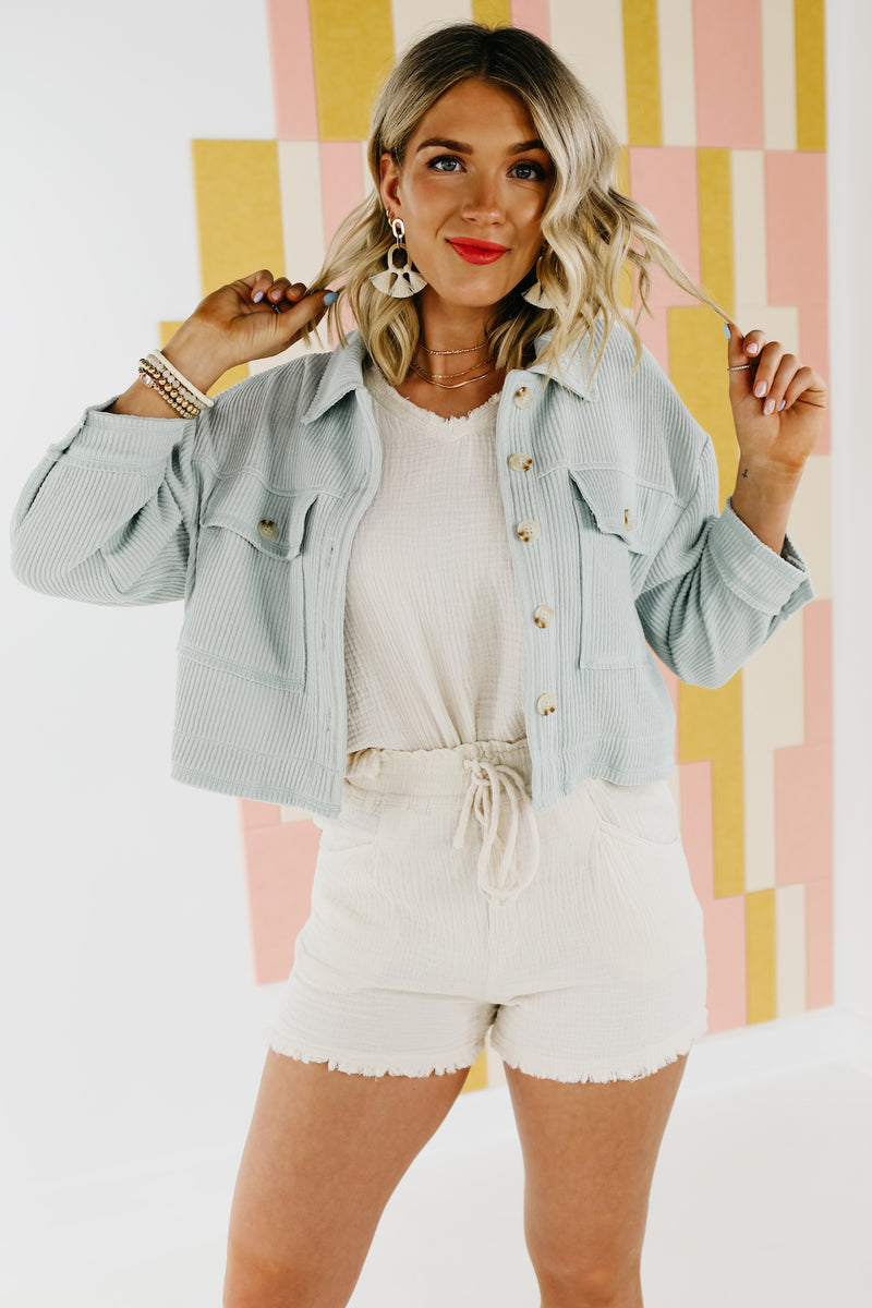 The Minnie Ribbed Spring Crop Jacket