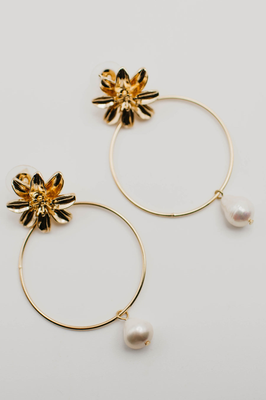 The Katey Drop Hoop Earring