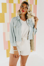 The Minnie Ribbed Spring Crop Jacket