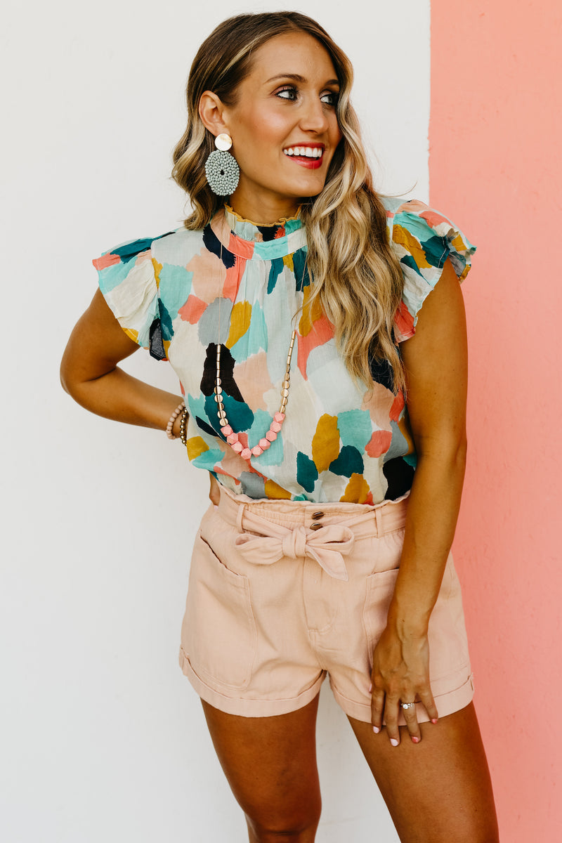 The Dana Flutter Sleeve Blouse