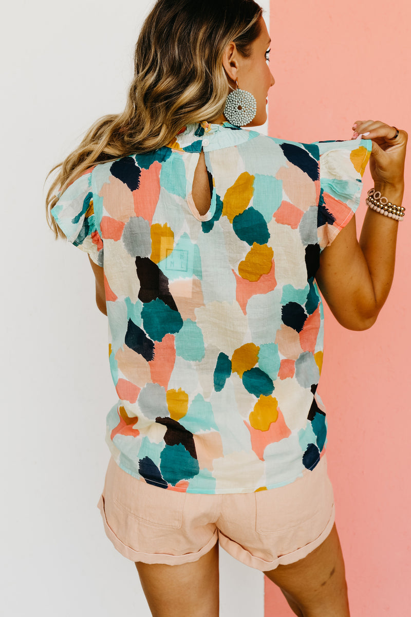 The Dana Flutter Sleeve Blouse