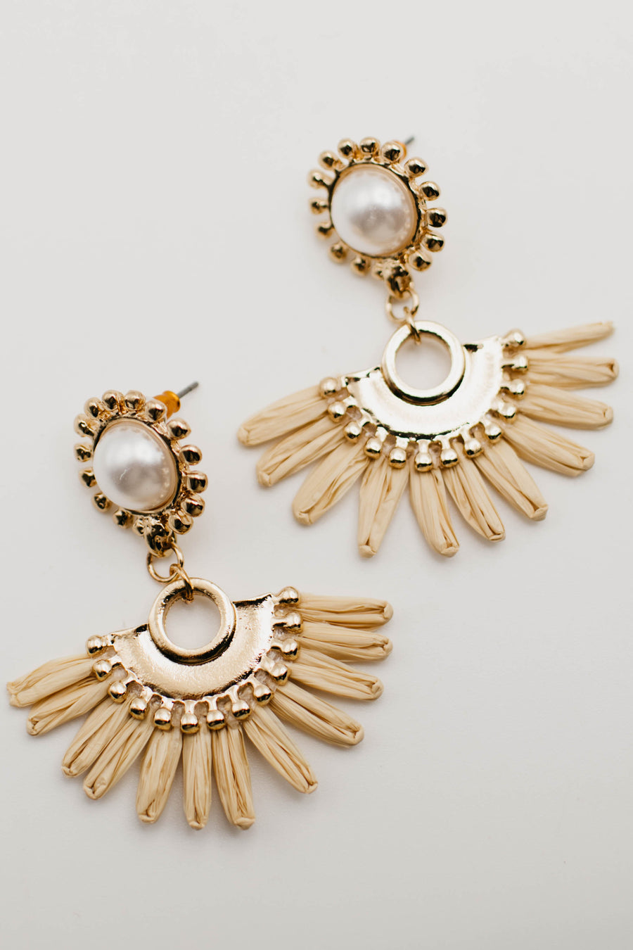 The Maya Floral Raffia Earring